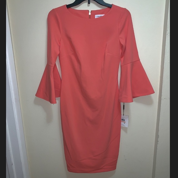 Calvin Klein Bell Sleeve Dress - Picture 2 of 5